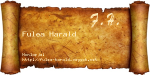 Fulea Harald névjegykártya